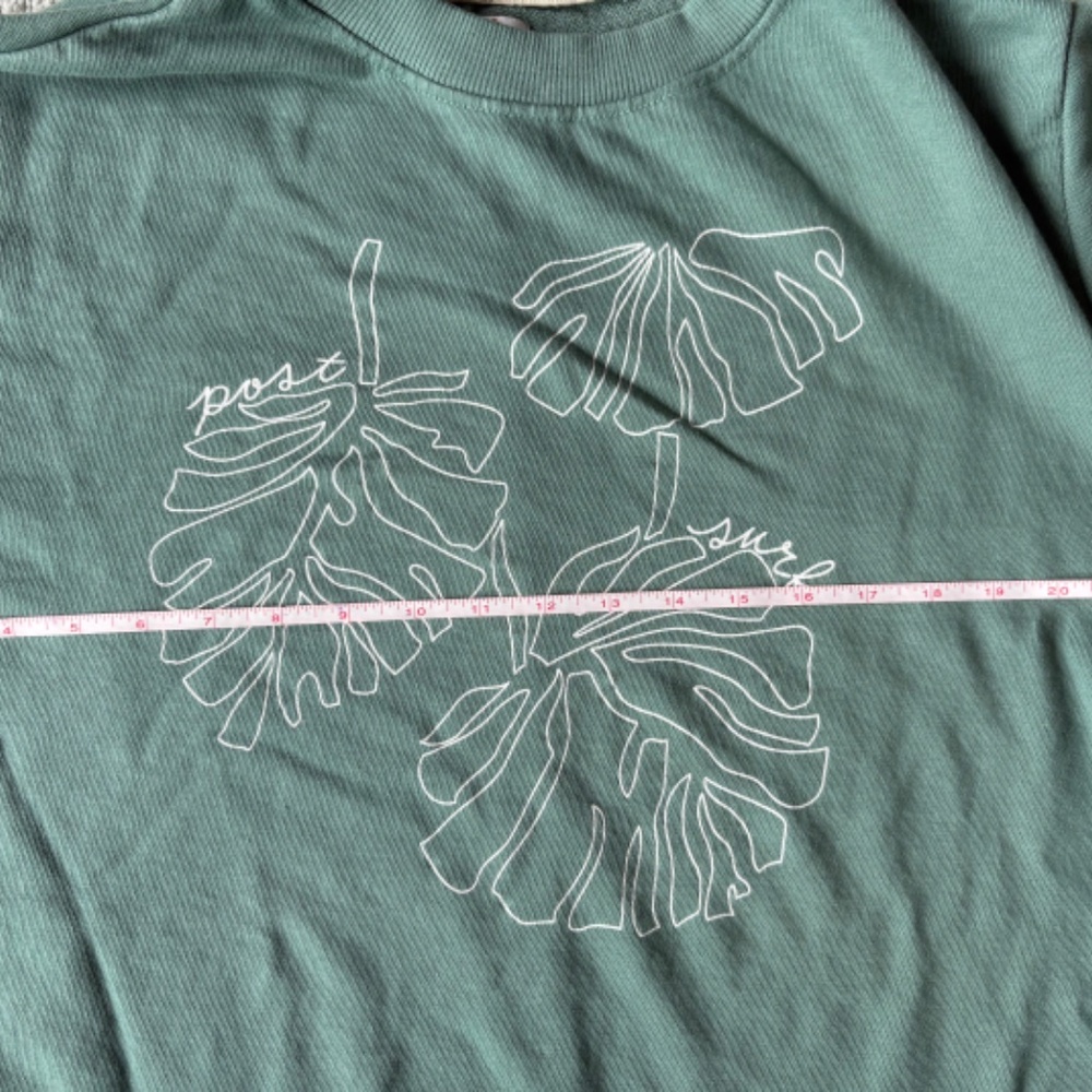 Post Surf Green Lightweight Sweatshirt Size Medium - Picture 5 of 5